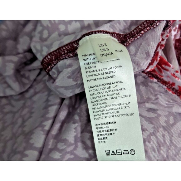 Free People We The Free Teddy Velvet Leopard Burnout Tee Raspberry Red Size S - Picture 4 of 11